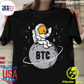 Astronaut Moon BTC Bitcoin Crypto Cryptocurrency - Adult & Kids T-Shirts, Sweatshirts & Hoodies apparel design preview 1