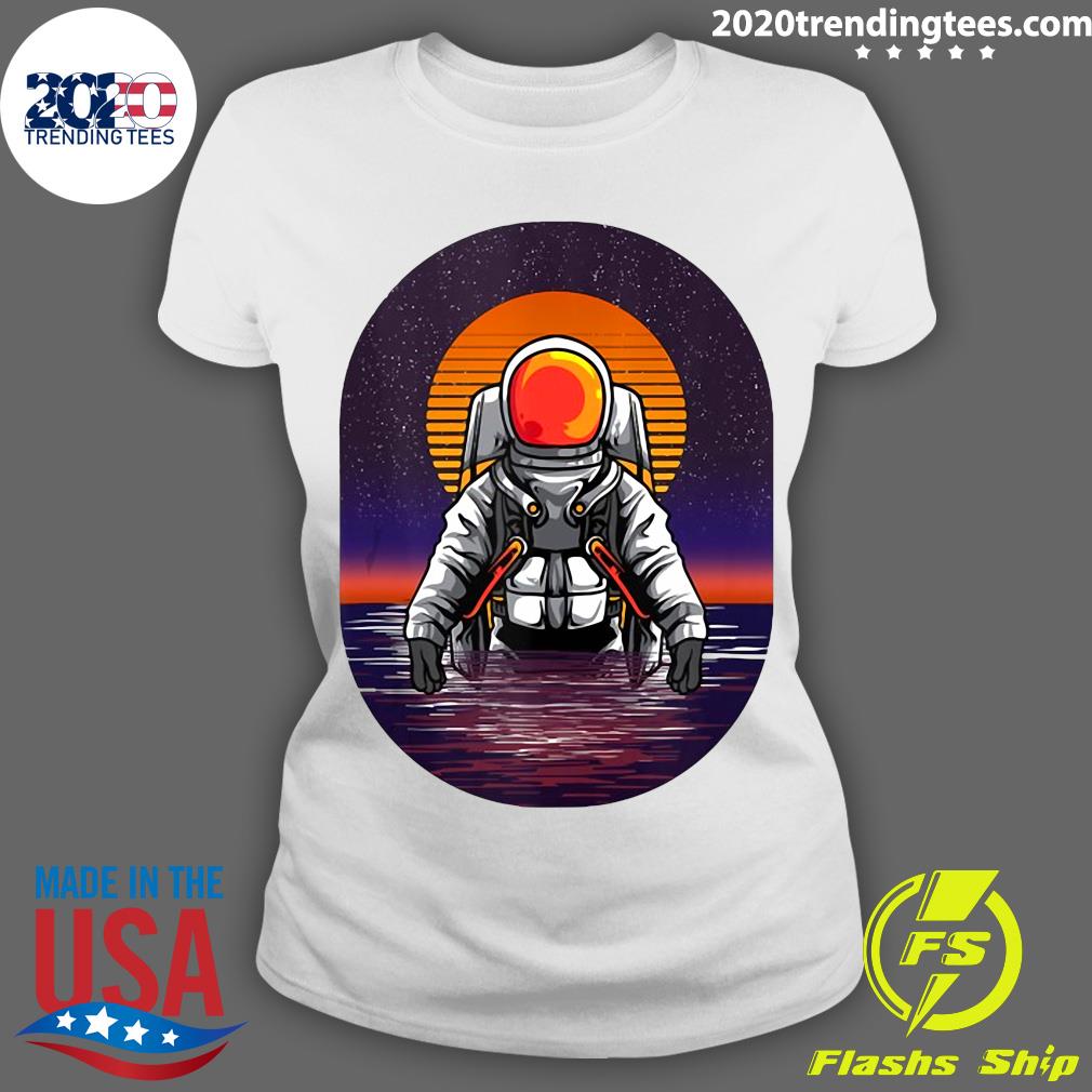 Astronaut Rising From The Sea Ocean Sunset Space - Adult & Kids T-Shirts, Sweatshirts & Hoodies apparel design preview 3