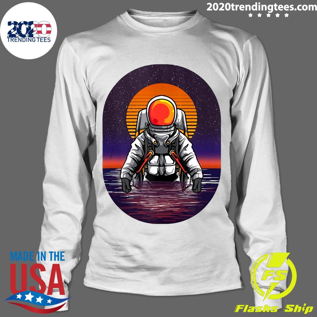Astronaut Rising From The Sea Ocean Sunset Space - Adult & Kids T-Shirts, Sweatshirts & Hoodies apparel design preview 4