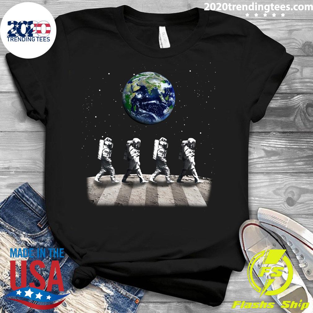 Astronaut Walk On The Moon - Adult & Kids T-Shirts, Sweatshirts & Hoodies apparel design preview 3