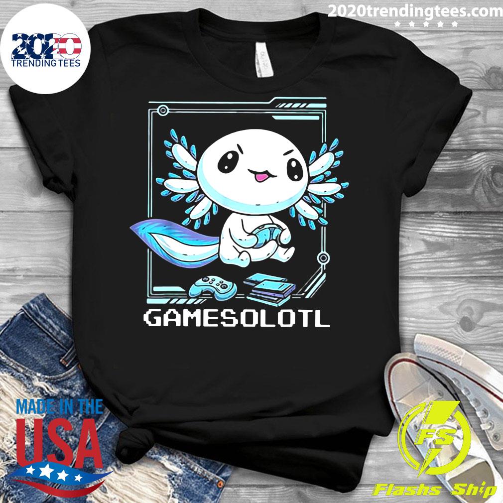 Axolotl Gamesolotl - Adult & Kids T-Shirts, Sweatshirts & Hoodies apparel design preview 3
