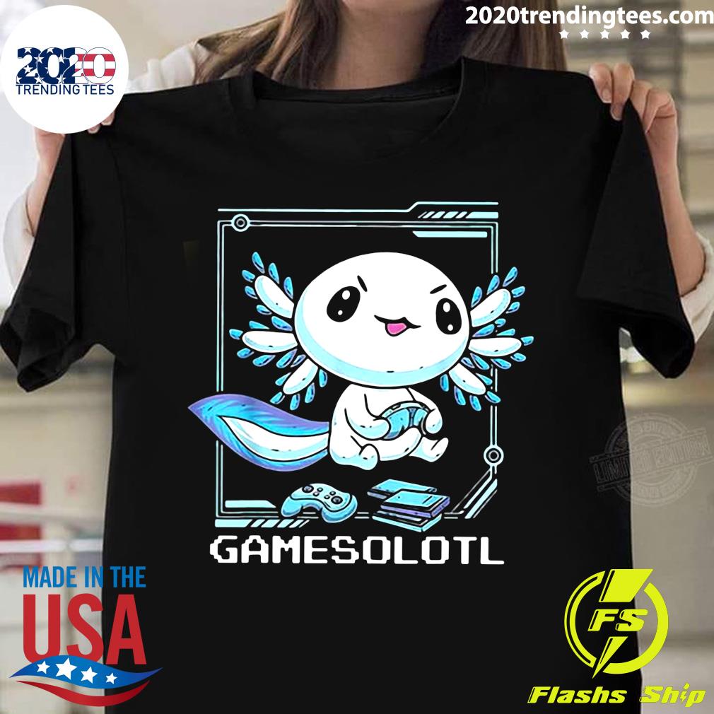Axolotl Gamesolotl - Adult & Kids T-Shirts, Sweatshirts & Hoodies apparel design preview 1