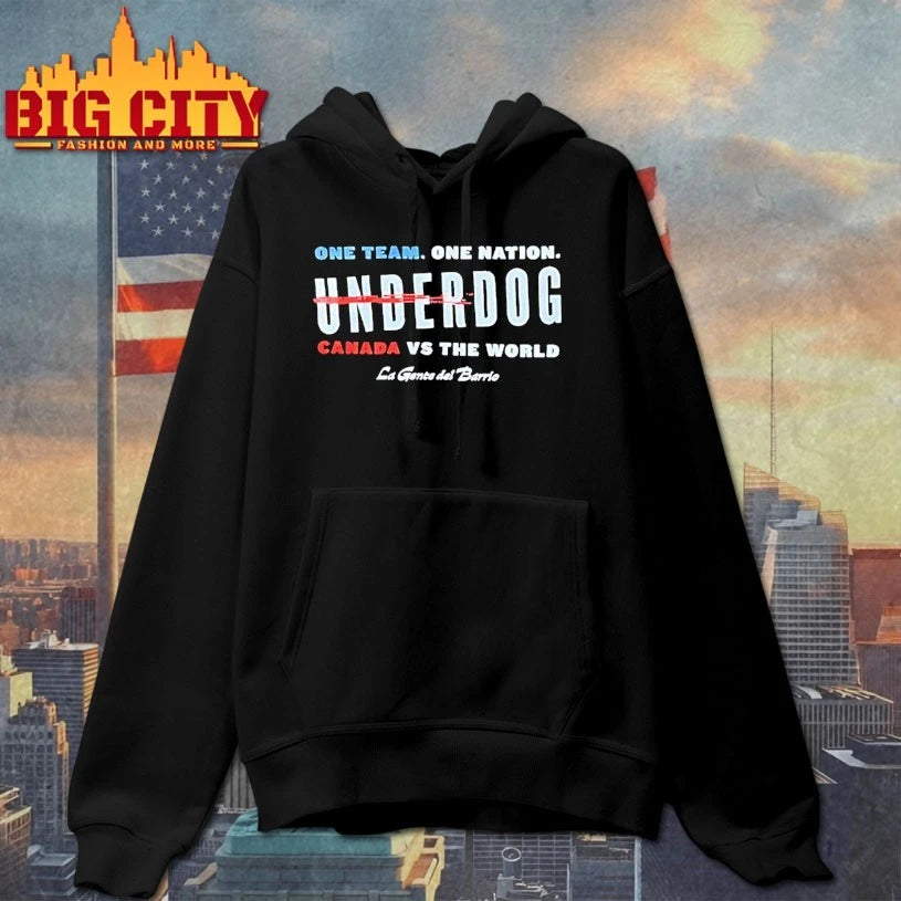 One Team Nation Underdog Canada Vs The World La Gente - Adult & Kids T-Shirts, Sweatshirts & Hoodies apparel design preview 2