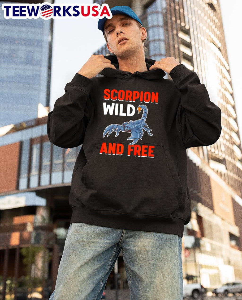 Scorpion Wild And Free - Adult & Kids T-Shirts, Sweatshirts & Hoodies apparel design preview 3