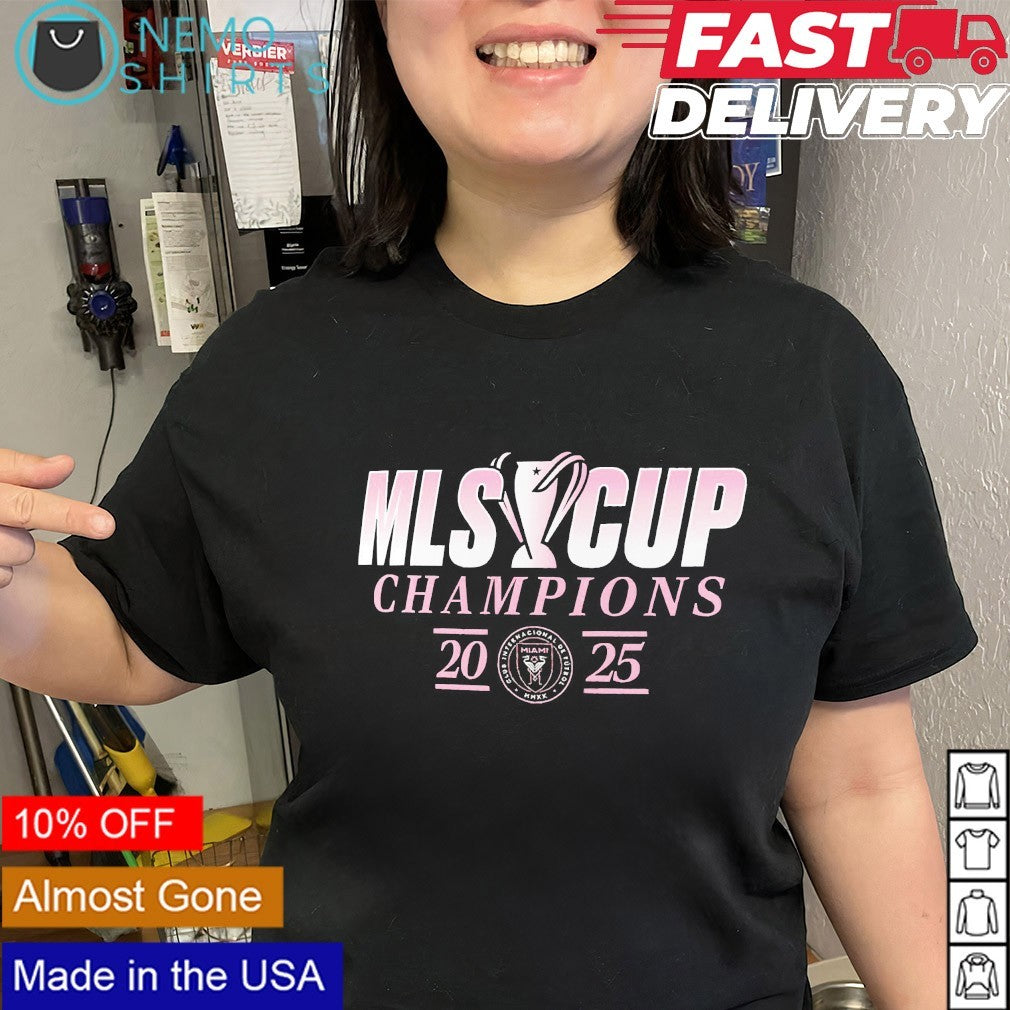 Inter Miami CF 2025 MLS Cup Champions catch ball - Adult & Kids T-Shirts, Sweatshirts & Hoodies apparel design preview 3