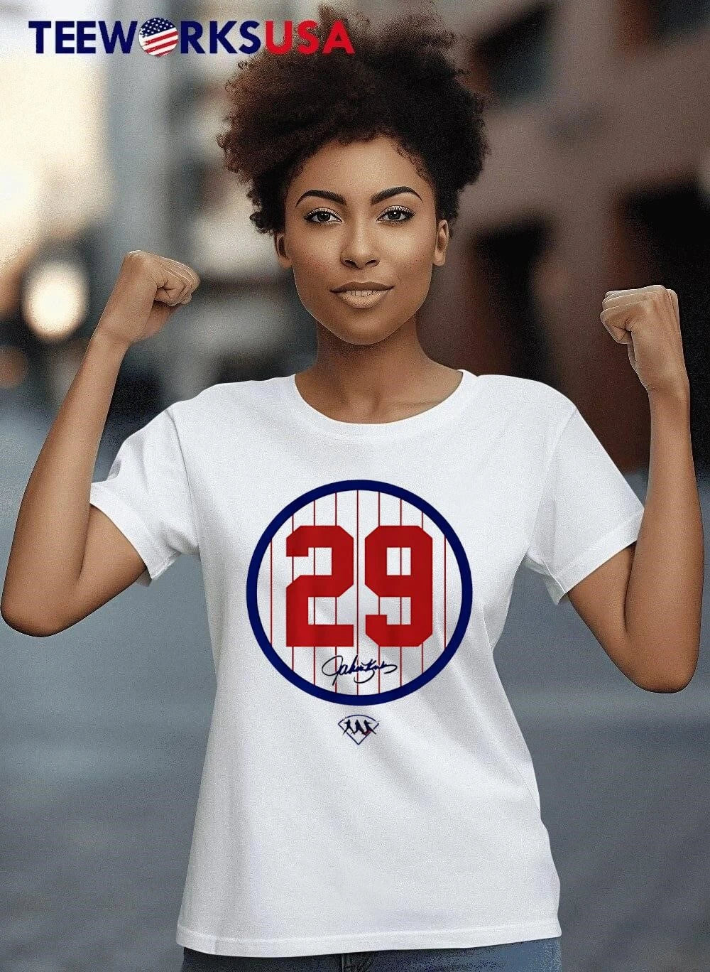 John Kruk Red Number 29 Circular Pinstripe Patch - Adult & Kids T-Shirts, Sweatshirts & Hoodies apparel design preview 6