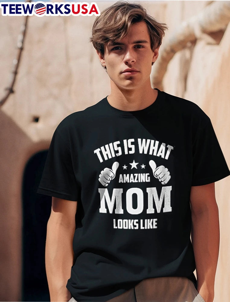 This Is What Amazing Mom Looks Like Two Hands Thumbs - Adult & Kids T-Shirts, Sweatshirts & Hoodies apparel design preview 1