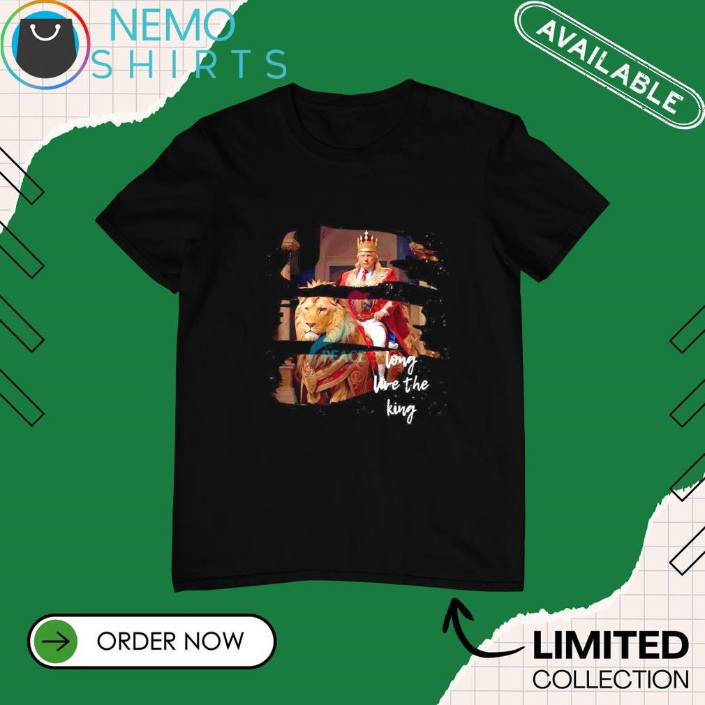 The King Donald Trump ride lion long live - Adult & Kids T-Shirts, Sweatshirts & Hoodies apparel design preview 1