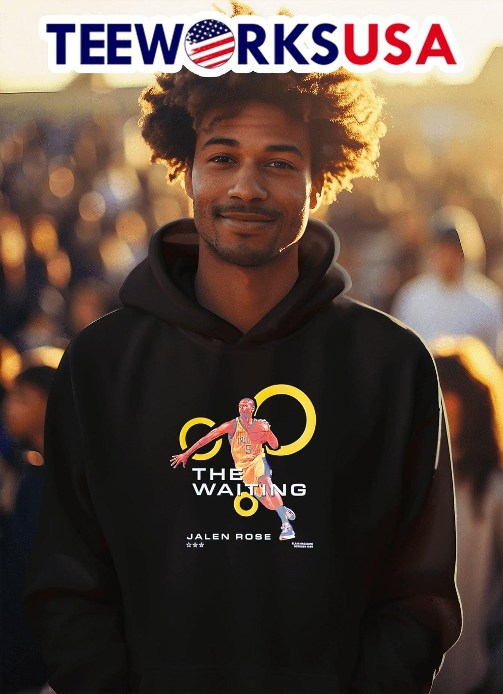 Slam Jalen Rose the waiting - Adult & Kids T-Shirts, Sweatshirts & Hoodies apparel design preview 2