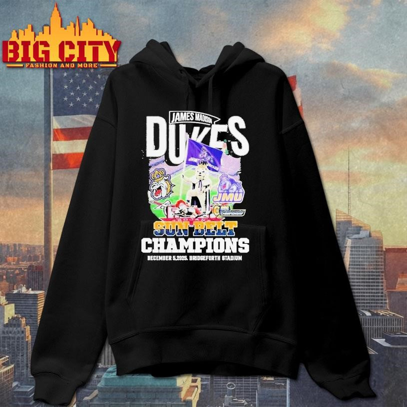 James Madison Dukes Stomp Troy Trojans Sun Belt - Adult & Kids T-Shirts, Sweatshirts & Hoodies apparel design preview 2