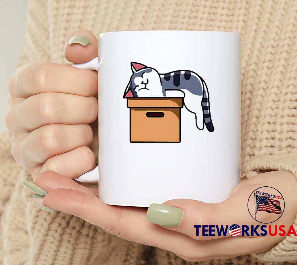 Lazy Cat Lying On The Table - Adult & Kids T-Shirts, Sweatshirts & Hoodies apparel design preview 6