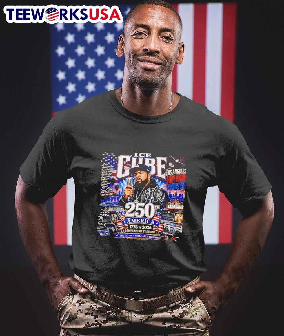 Ice Cube 250 Years Of Freedom America 1776 2026 - Adult & Kids T-Shirts, Sweatshirts & Hoodies apparel design preview 1