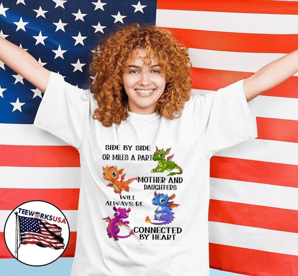 Dragon side by or miles a part mother and daughters - Adult & Kids T-Shirts, Sweatshirts & Hoodies apparel design preview 7