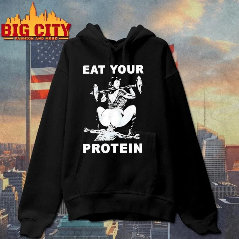 Eat You Protein For Gym-Goers Vintage - Adult & Kids T-Shirts, Sweatshirts & Hoodies apparel design preview 2