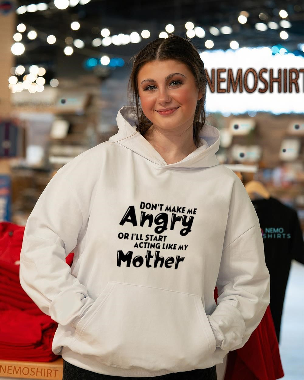 Don't Make Me Angry or I'll Start Acting Like My - Adult & Kids T-Shirts, Sweatshirts & Hoodies apparel design preview 3
