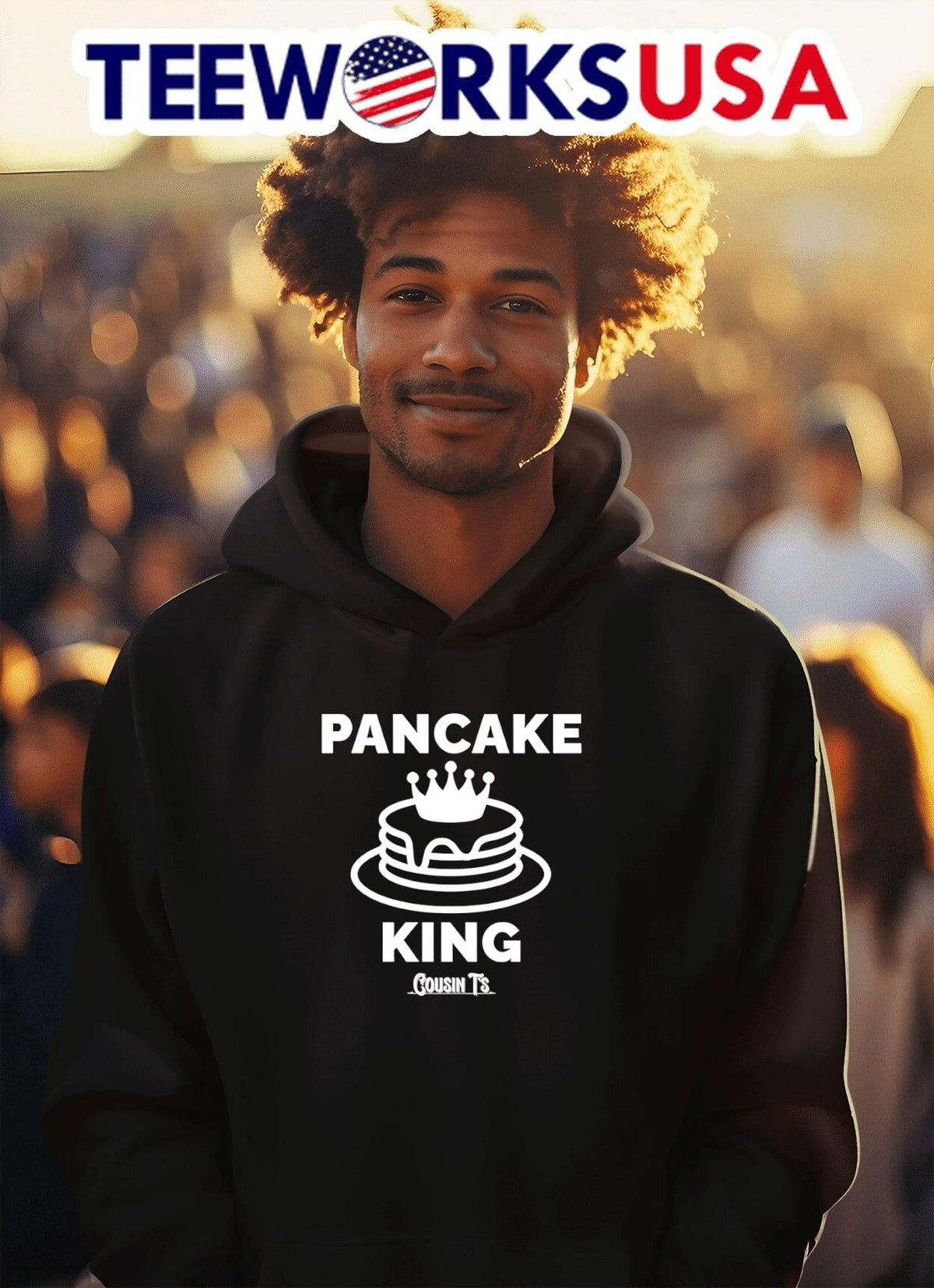 Terrence K. Williams Pancake King - Adult & Kids T-Shirts, Sweatshirts & Hoodies apparel design preview 2