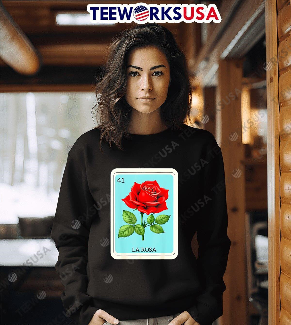 La Rosa Mexican Lottery Card Game - Adult & Kids T-Shirts, Sweatshirts & Hoodies apparel design preview 3