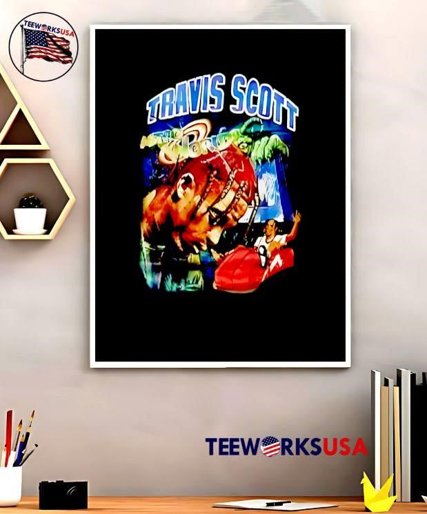 Travis Scott Astroworld Head and Roller Coaster - Adult & Kids T-Shirts, Sweatshirts & Hoodies apparel design preview 5