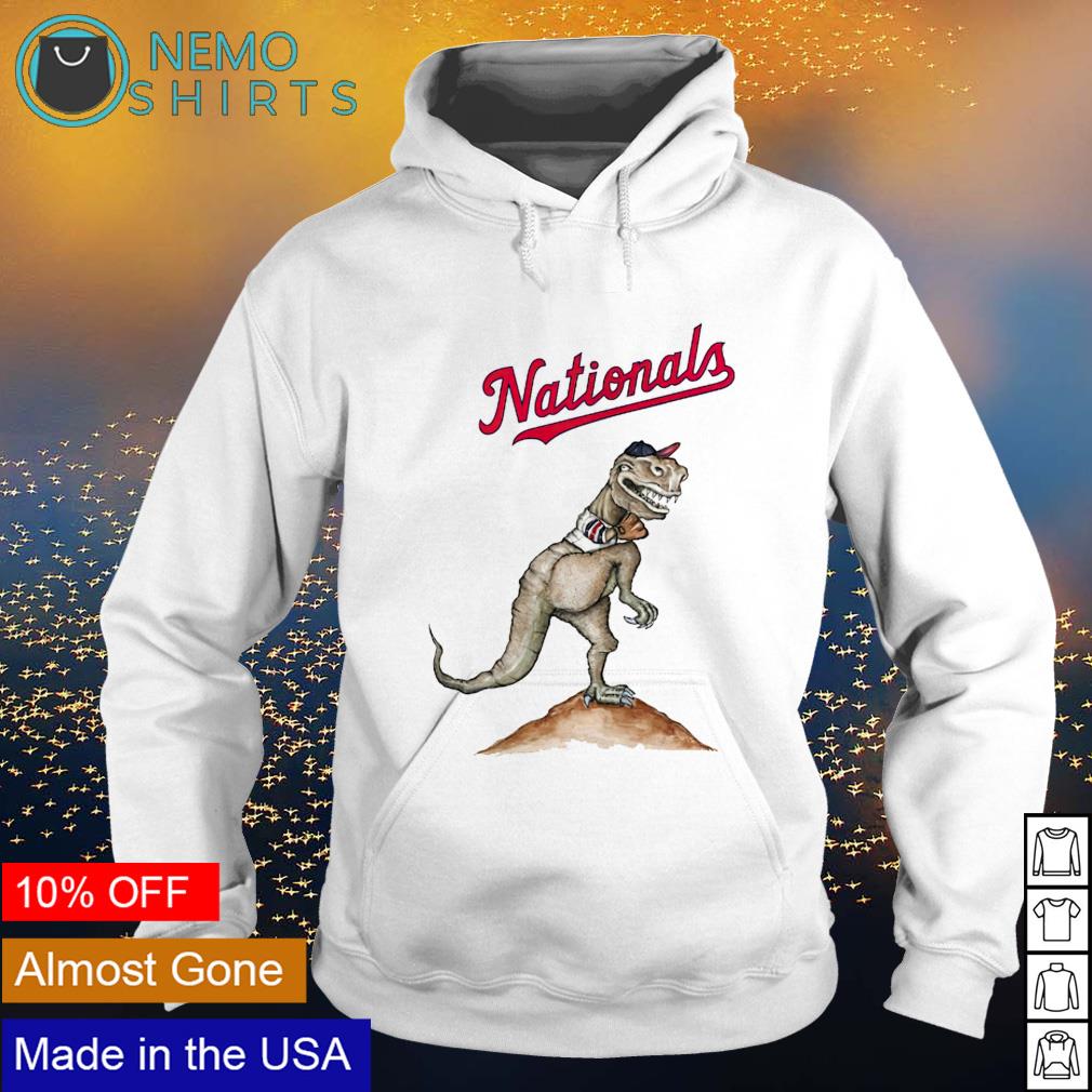 Washington Nationals T-Rex throw a baseball - Adult & Kids T-Shirts, Sweatshirts & Hoodies product image 2