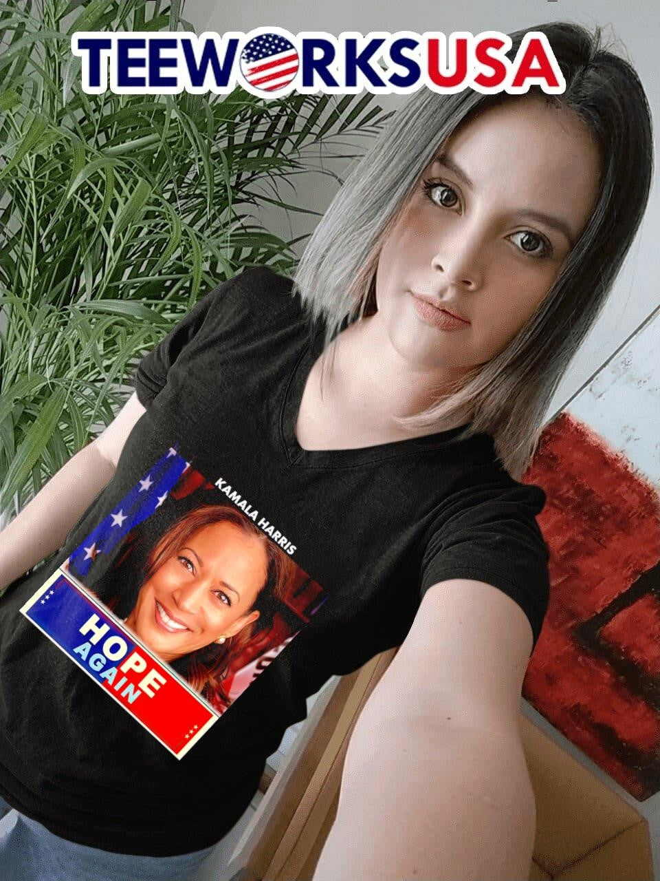 Kamala Harris hope again photo - Adult & Kids T-Shirts, Sweatshirts & Hoodies apparel design preview 4
