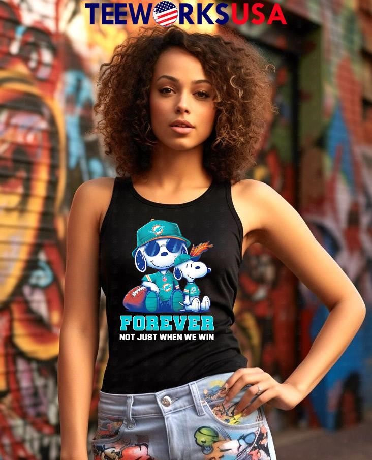 Miami Dolphins Peanuts Snoopy Forever - Adult & Kids T-Shirts, Sweatshirts & Hoodies apparel design preview 7