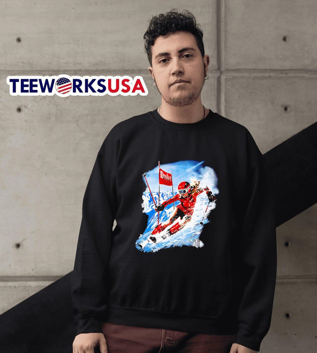 Duke Winter Sports Ski vintage - Adult & Kids T-Shirts, Sweatshirts & Hoodies apparel design preview 3