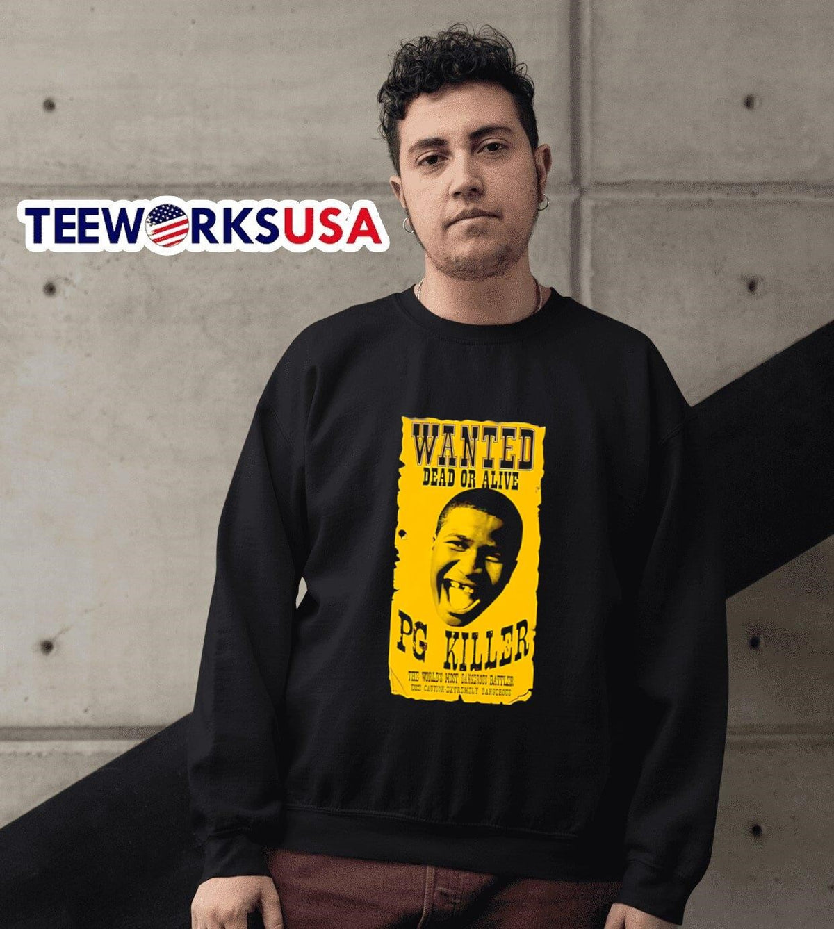 Wanted dead or alive PG Killer - Adult & Kids T-Shirts, Sweatshirts & Hoodies apparel design preview 6