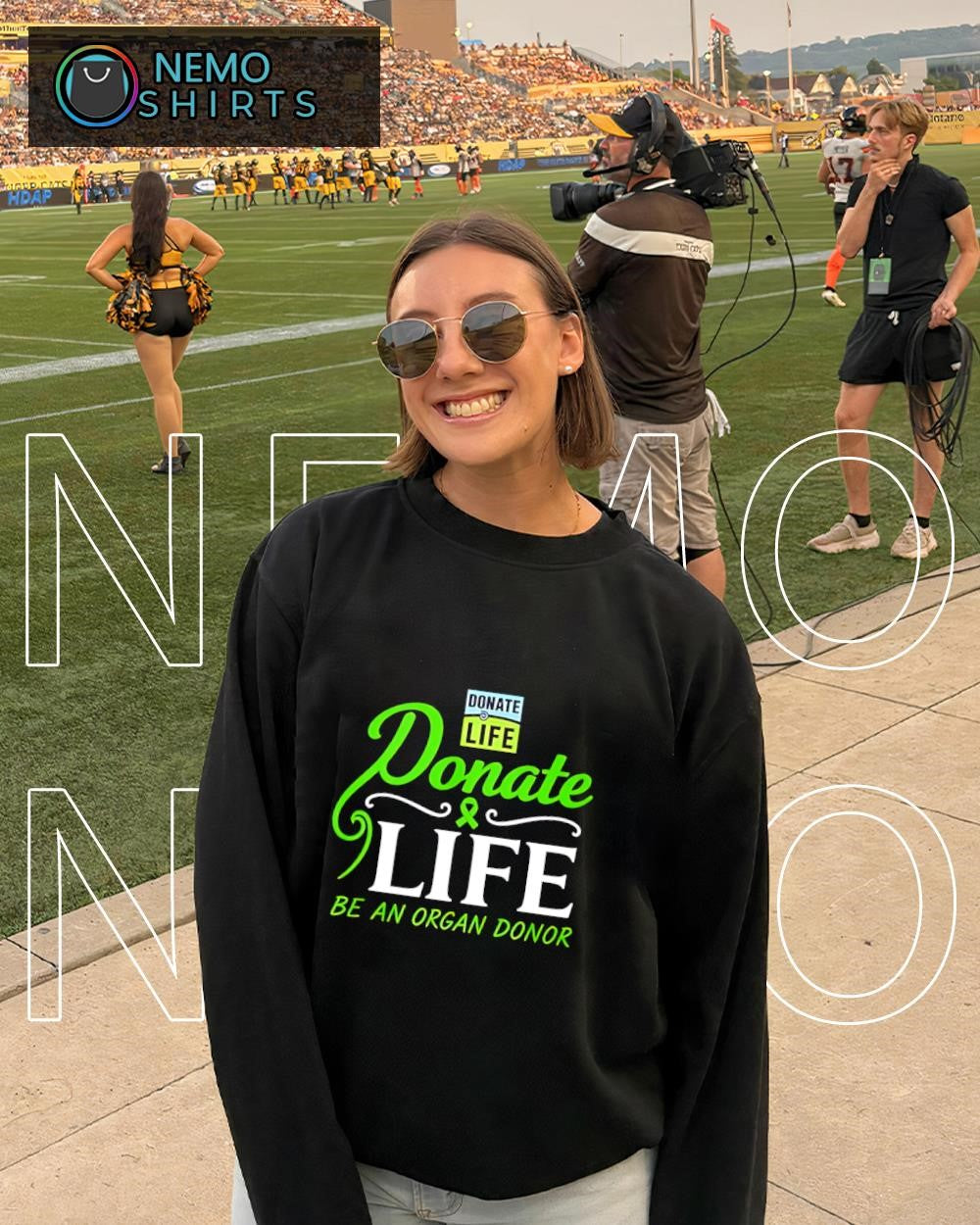 Donate Life Be an Organ Donor Awareness logo - Adult & Kids T-Shirts, Sweatshirts & Hoodies apparel design preview 4