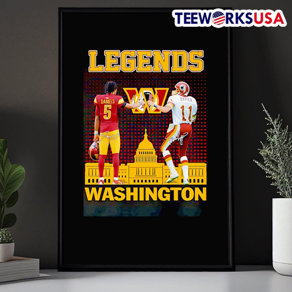 Jayden Daniels and Mark Rypien Legends Washington - Adult & Kids T-Shirts, Sweatshirts & Hoodies apparel design preview 5