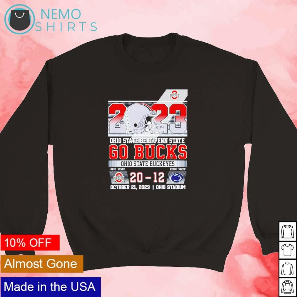 2023 go Bucks Ohio State beat Penn 20 12 Oct 21 - Adult & Kids T-Shirts, Sweatshirts & Hoodies apparel design preview 3