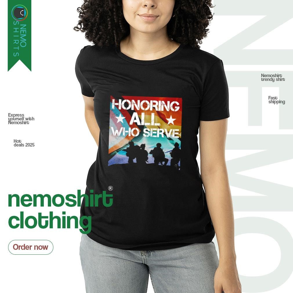 Honoring all who serve LGBTQ - Adult & Kids T-Shirts, Sweatshirts & Hoodies apparel design preview 3