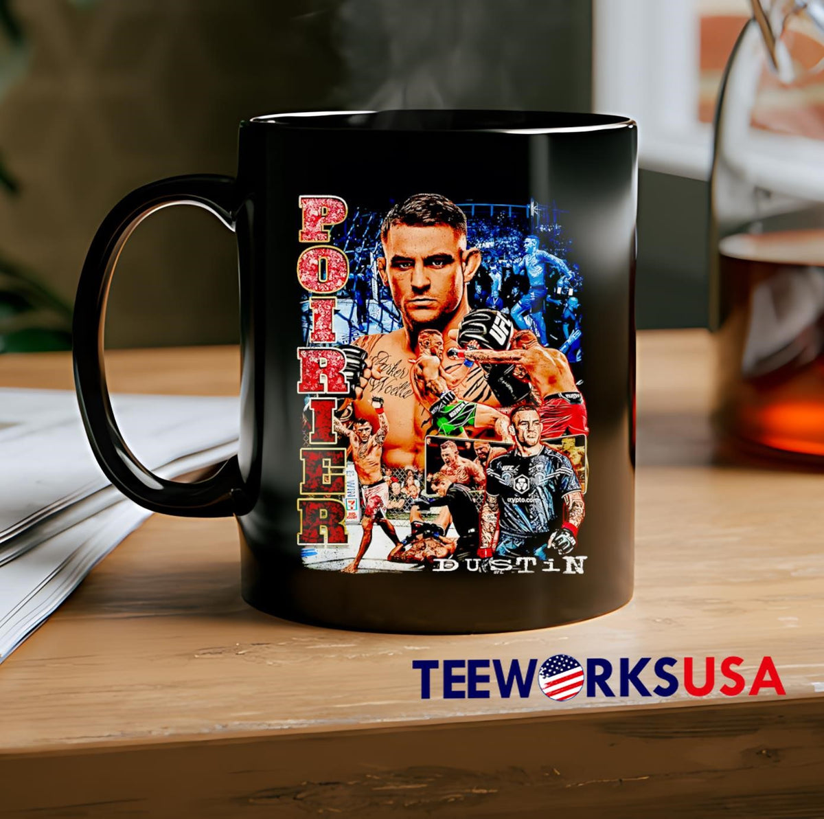 UFC Dustin Poirier retro - Adult & Kids T-Shirts, Sweatshirts & Hoodies apparel design preview 2