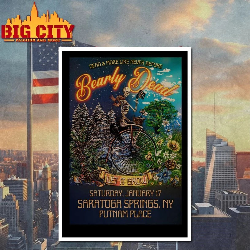 Bearly Dead 1.17.2026 Saratoga Springs NY Poster - Adult & Kids T-Shirts, Sweatshirts & Hoodies apparel design preview 4