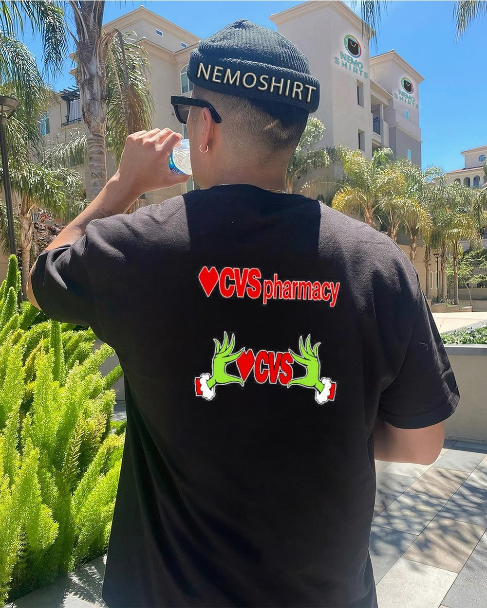 Grinch hands CVS Pharmacy Christmas - Adult & Kids T-Shirts, Sweatshirts & Hoodies apparel design preview 4