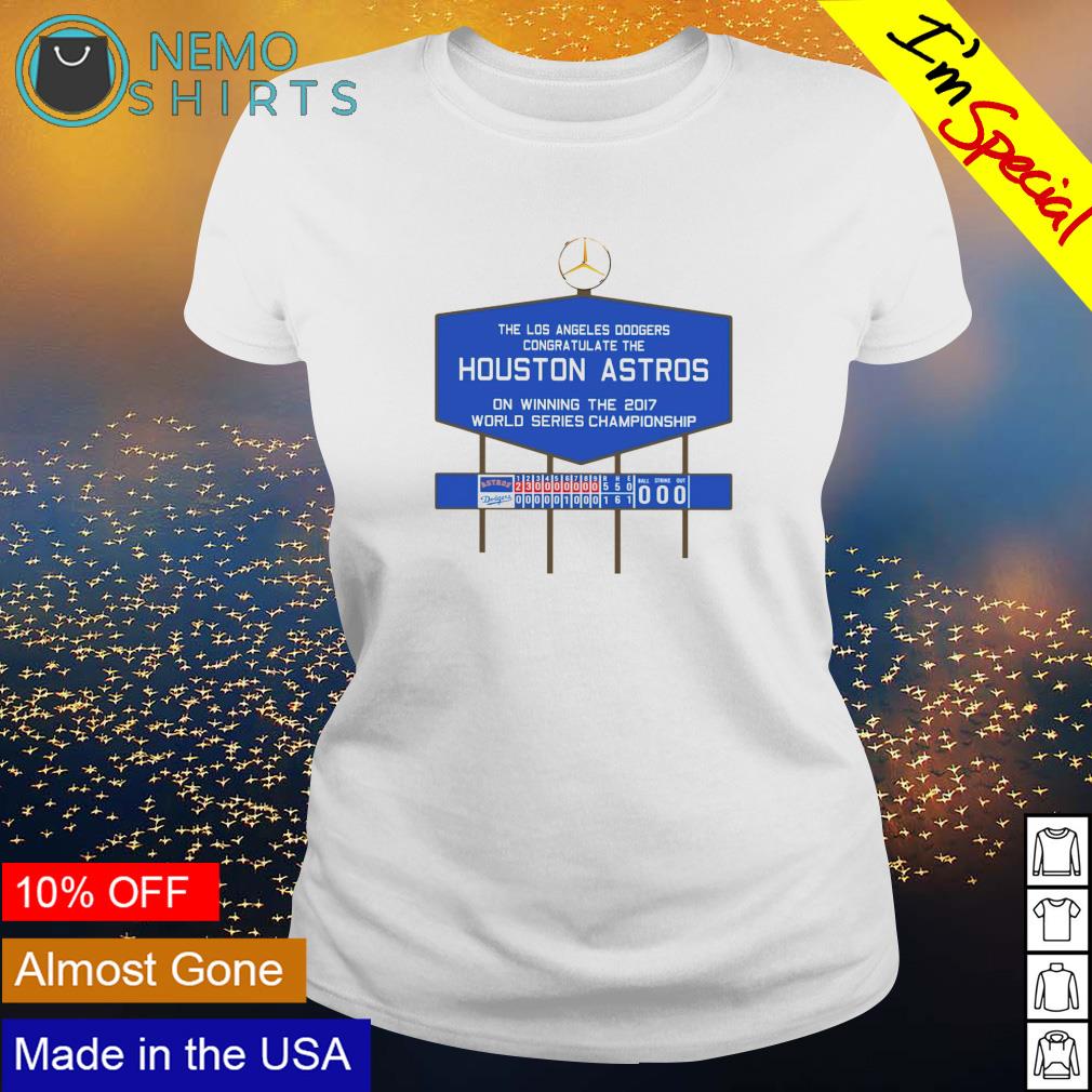 The Los Angeles Dodgers congratulate Houston Astros - Adult & Kids T-Shirts, Sweatshirts & Hoodies apparel design preview 3