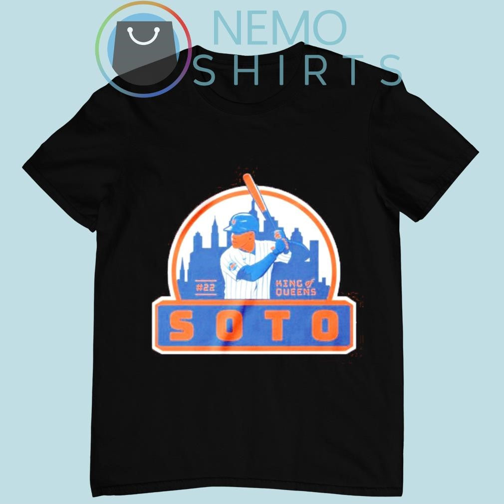 New York Mets Juan Soto 22 King of Queens - Adult & Kids T-Shirts, Sweatshirts & Hoodies apparel design preview 4