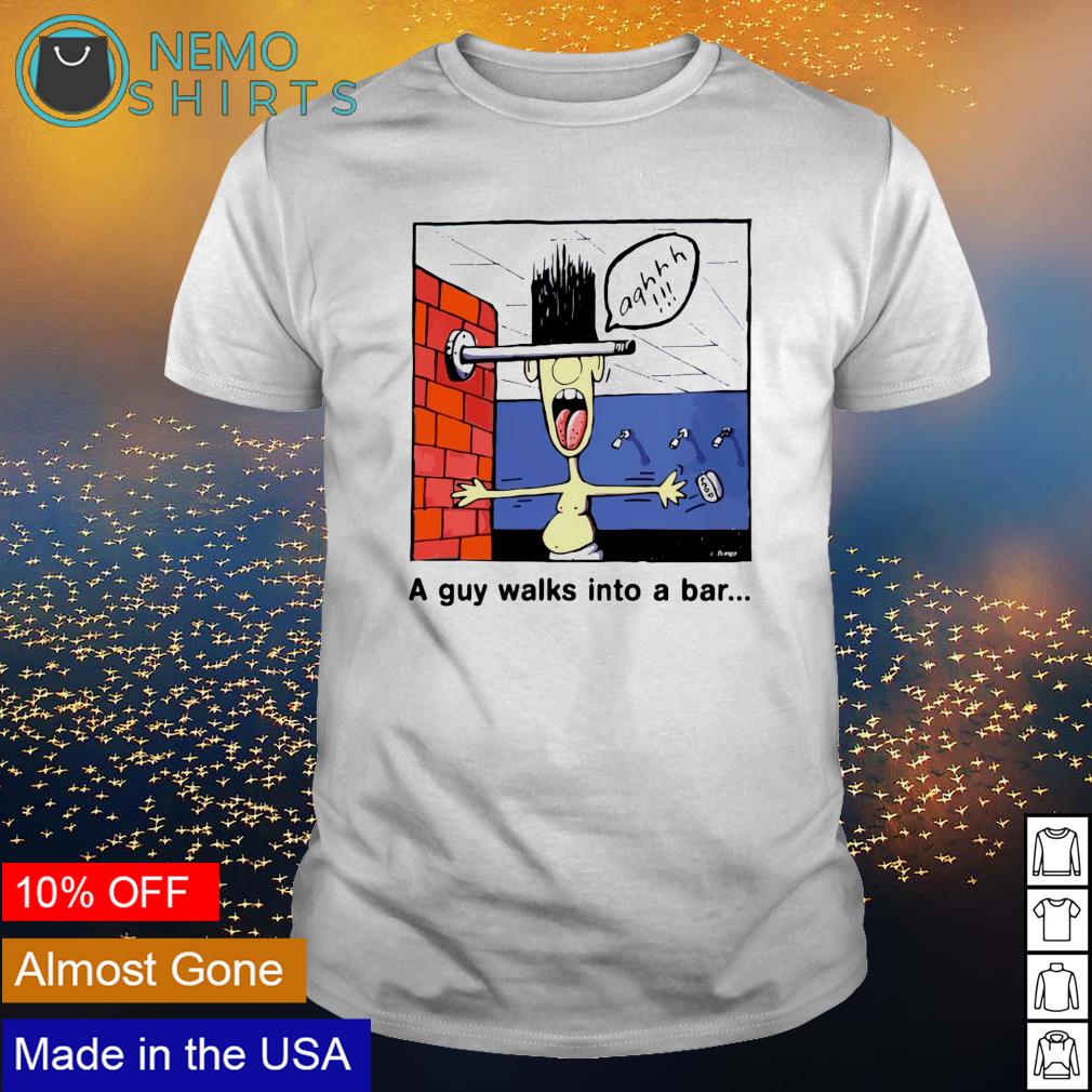 A guy walks into bar - Adult & Kids T-Shirts, Sweatshirts & Hoodies apparel design preview 1