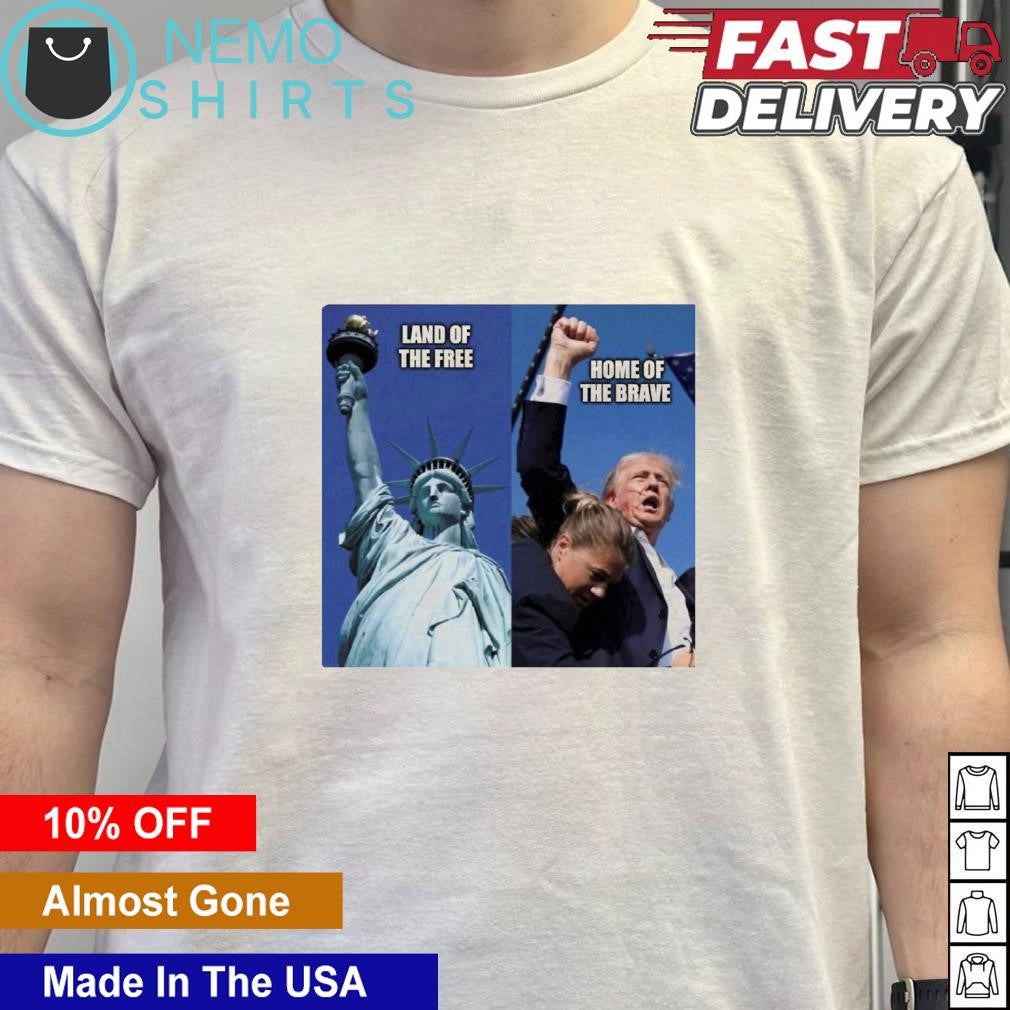 Statue of Liberty land the free Trump home brave - Adult & Kids T-Shirts, Sweatshirts & Hoodies apparel design preview 5
