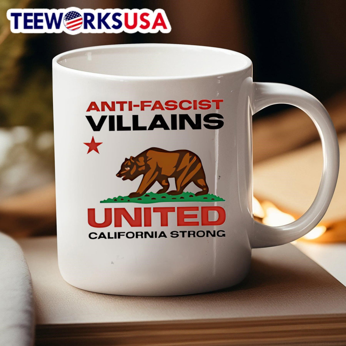 Anti-fascist villains United California strong - Adult & Kids T-Shirts, Sweatshirts & Hoodies apparel design preview 4