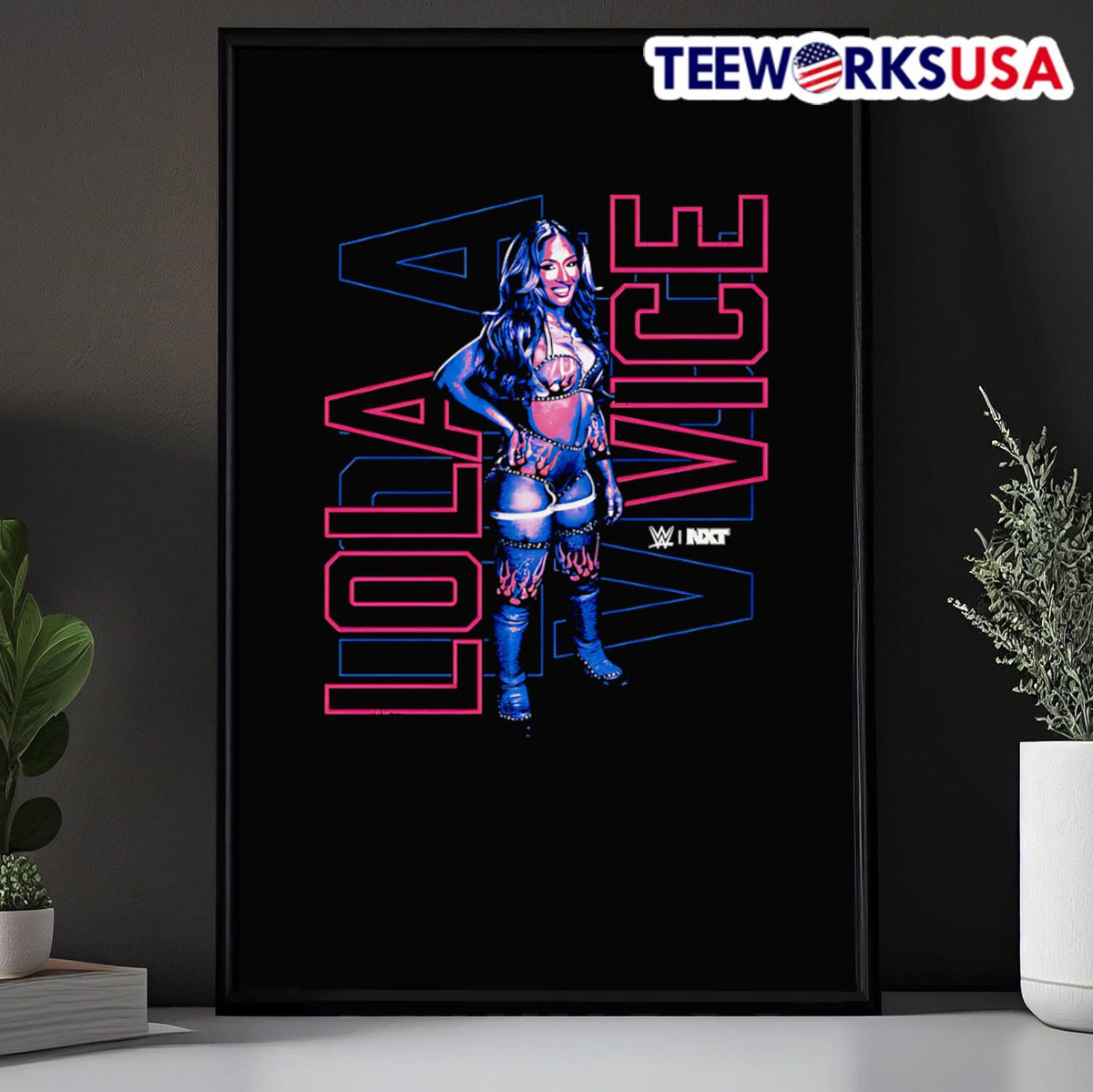 Lola Vice Vertical Outline - Adult & Kids T-Shirts, Sweatshirts & Hoodies apparel design preview 5