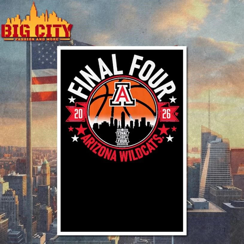Arizona Wildcats MBB 2026 Final Four College - Adult & Kids T-Shirts, Sweatshirts & Hoodies apparel design preview 4