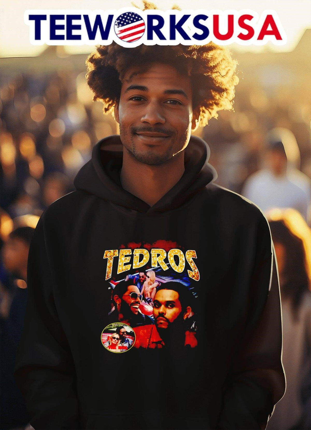 Tedros The Idol Weeknd - Adult & Kids T-Shirts, Sweatshirts & Hoodies apparel design preview 2