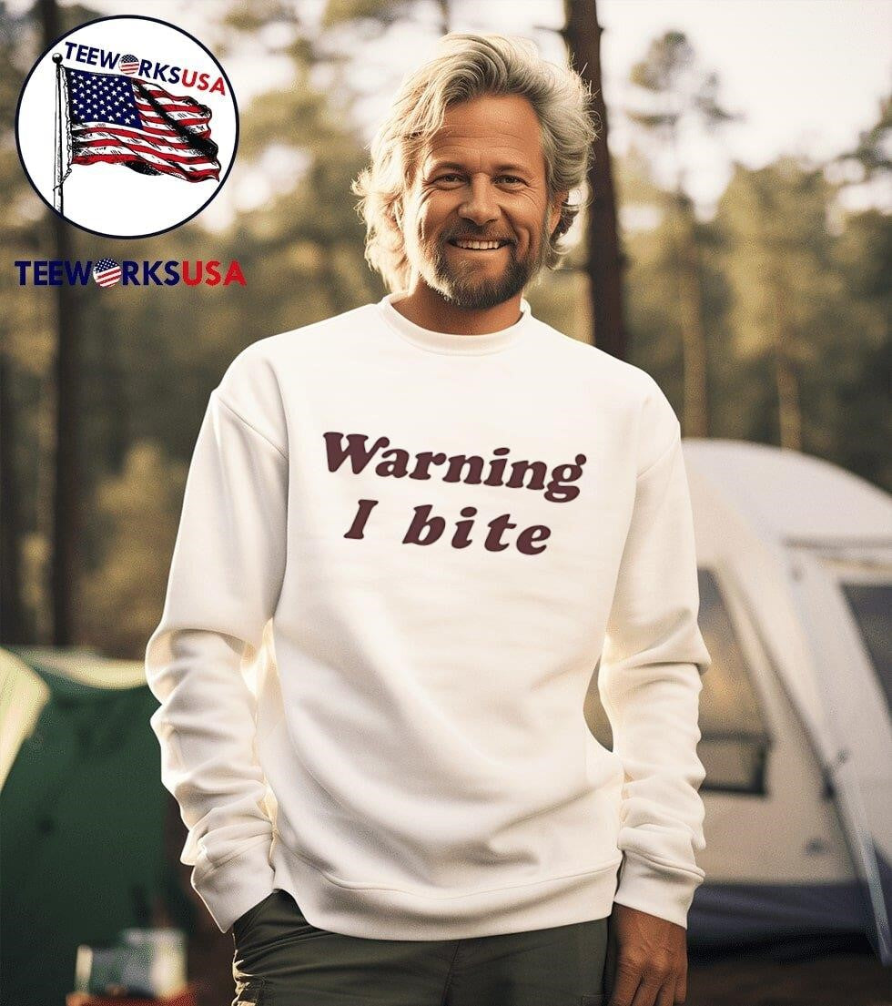 Warning I bite - Adult & Kids T-Shirts, Sweatshirts & Hoodies apparel design preview 3