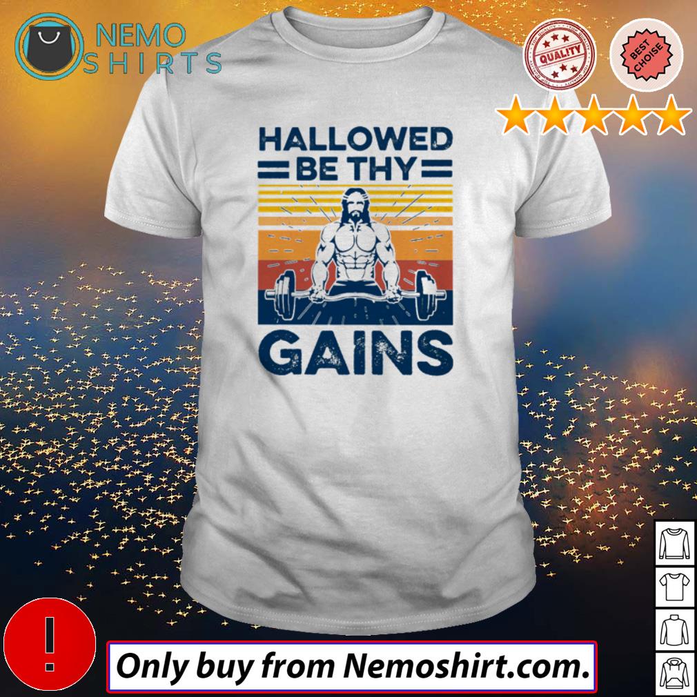 Jesus Hallowed be thy gains vintage - Adult & Kids T-Shirts, Sweatshirts & Hoodies apparel design preview 1