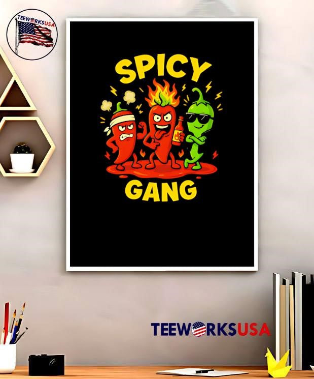 Spicy Gang Squad chili - Adult & Kids T-Shirts, Sweatshirts & Hoodies apparel design preview 5