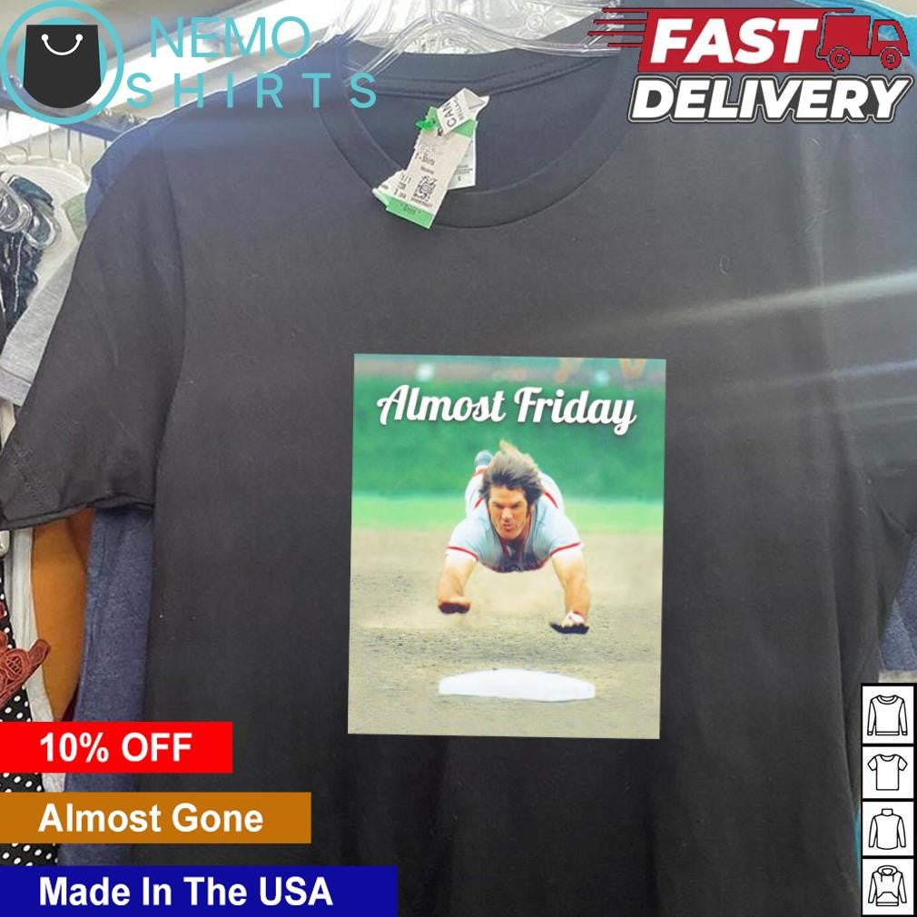 Pete Rose diving head first into Friday - Adult & Kids T-Shirts, Sweatshirts & Hoodies apparel design preview 5