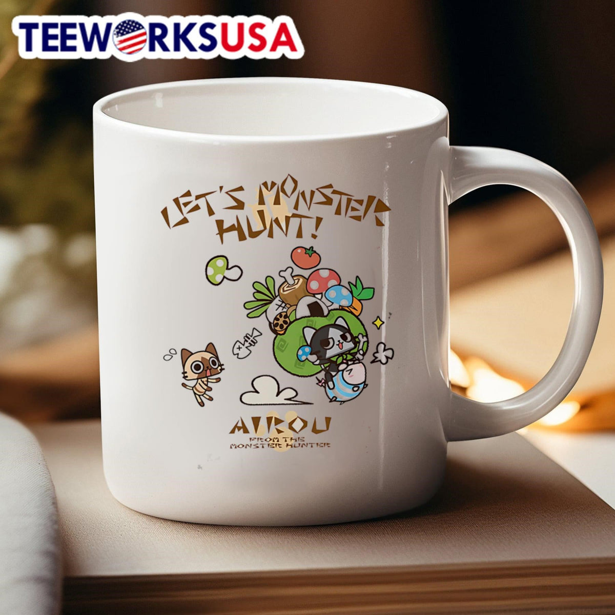 Airou From Monster Hunter - Adult & Kids T-Shirts, Sweatshirts & Hoodies apparel design preview 4