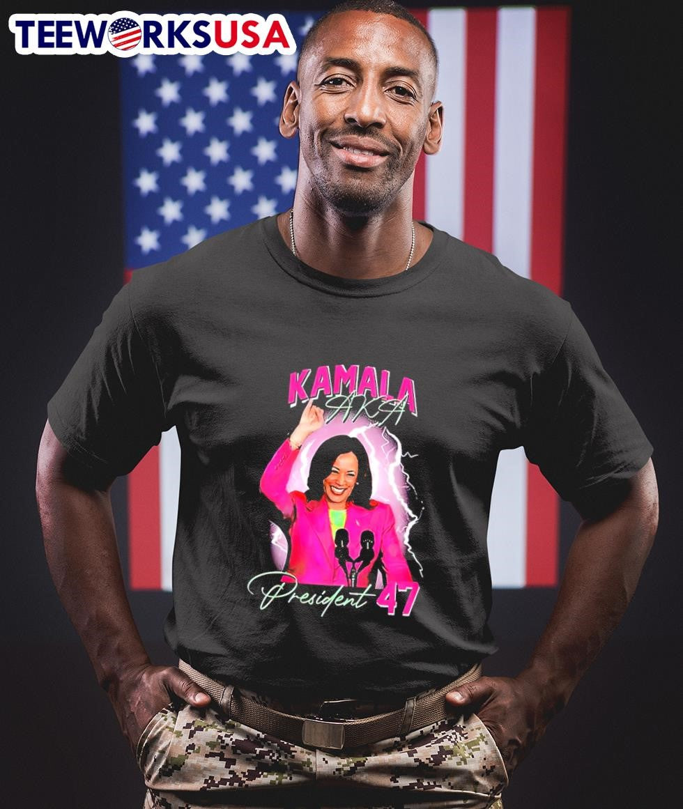 Kamala Harris aka president 47 graphic - Adult & Kids T-Shirts, Sweatshirts & Hoodies apparel design preview 1