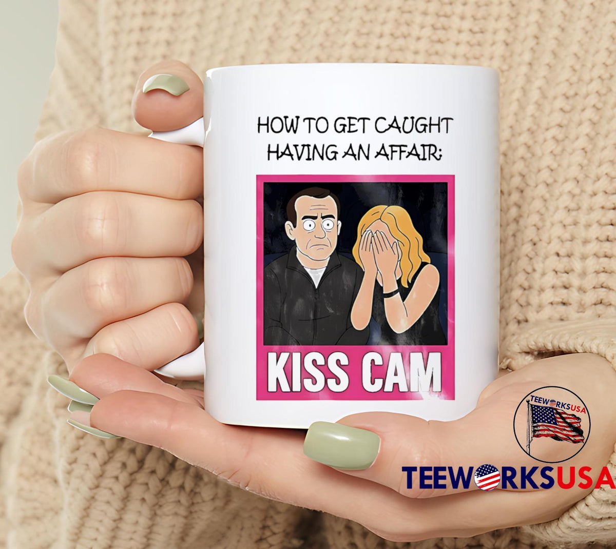 How To Get Caught Having An Affair Coldplay's Kiss - Adult & Kids T-Shirts, Sweatshirts & Hoodies apparel design preview 6