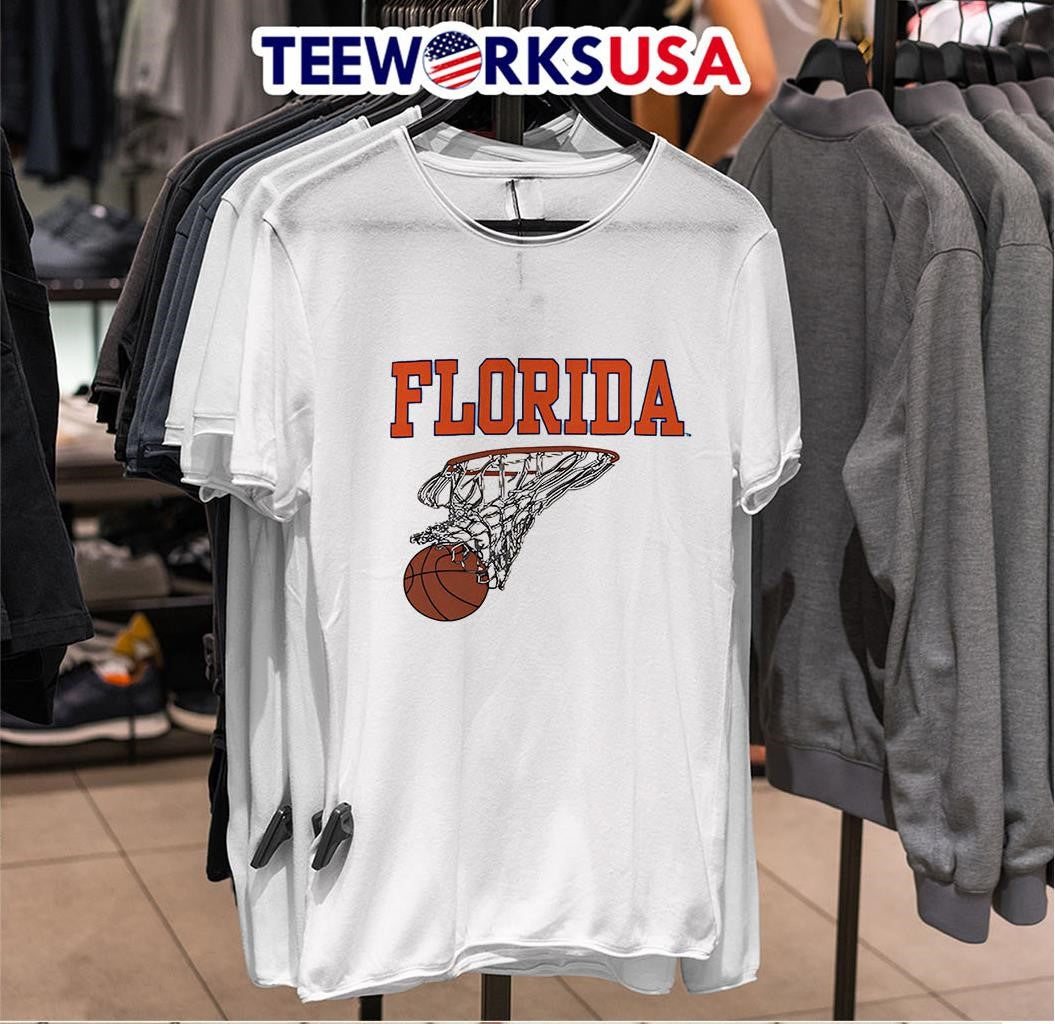 Florida Basketball Graphic with Hoop and Ball - Adult & Kids T-Shirts, Sweatshirts & Hoodies apparel design preview 6